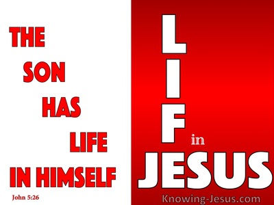 John 5:26 The Son Has Life In Himself (red)